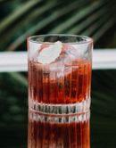 Boulevardier cocktail in a rocks glass